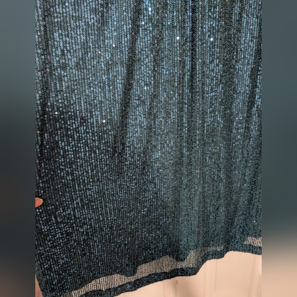 NWT Julia Jordan Teal Blue Sequined Sheath Dress in Size 2X - Picture 7 of 11